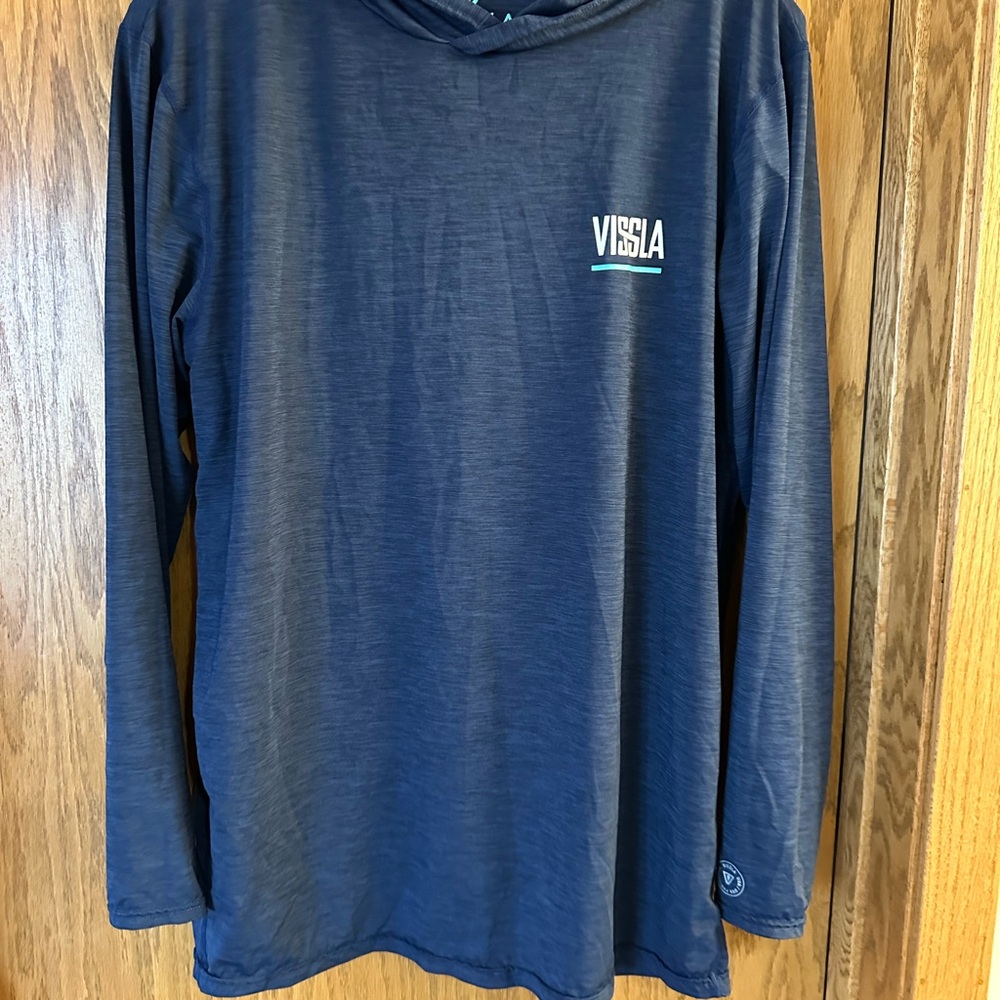 Vissla Navy Long Sleeve Hoodie- sun shirt